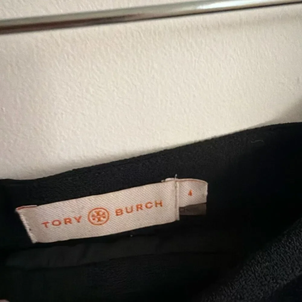Tory Burch Ulisse Wool Crepe Pencil Skirt black size 4